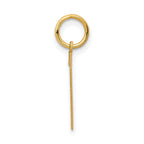 FJC Finejewelers 10 kt Yellow Gold Medium Satin Number 7 Charm 20 x 8 mm