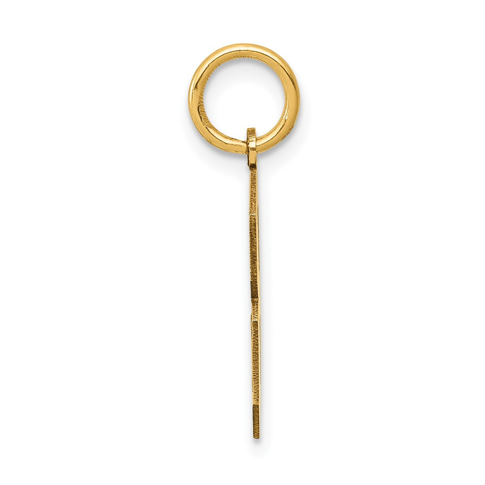 FJC Finejewelers 10 kt Yellow Gold Medium Satin Number 8 Charm 20 x 8 mm