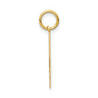 FJC Finejewelers 10 kt Yellow Gold Medium Satin Number 34 Charm 23 x 17 mm