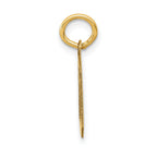 FJC Finejewelers 10 kt Yellow Gold Small Satin Number 0 Charm 18 x 7 mm