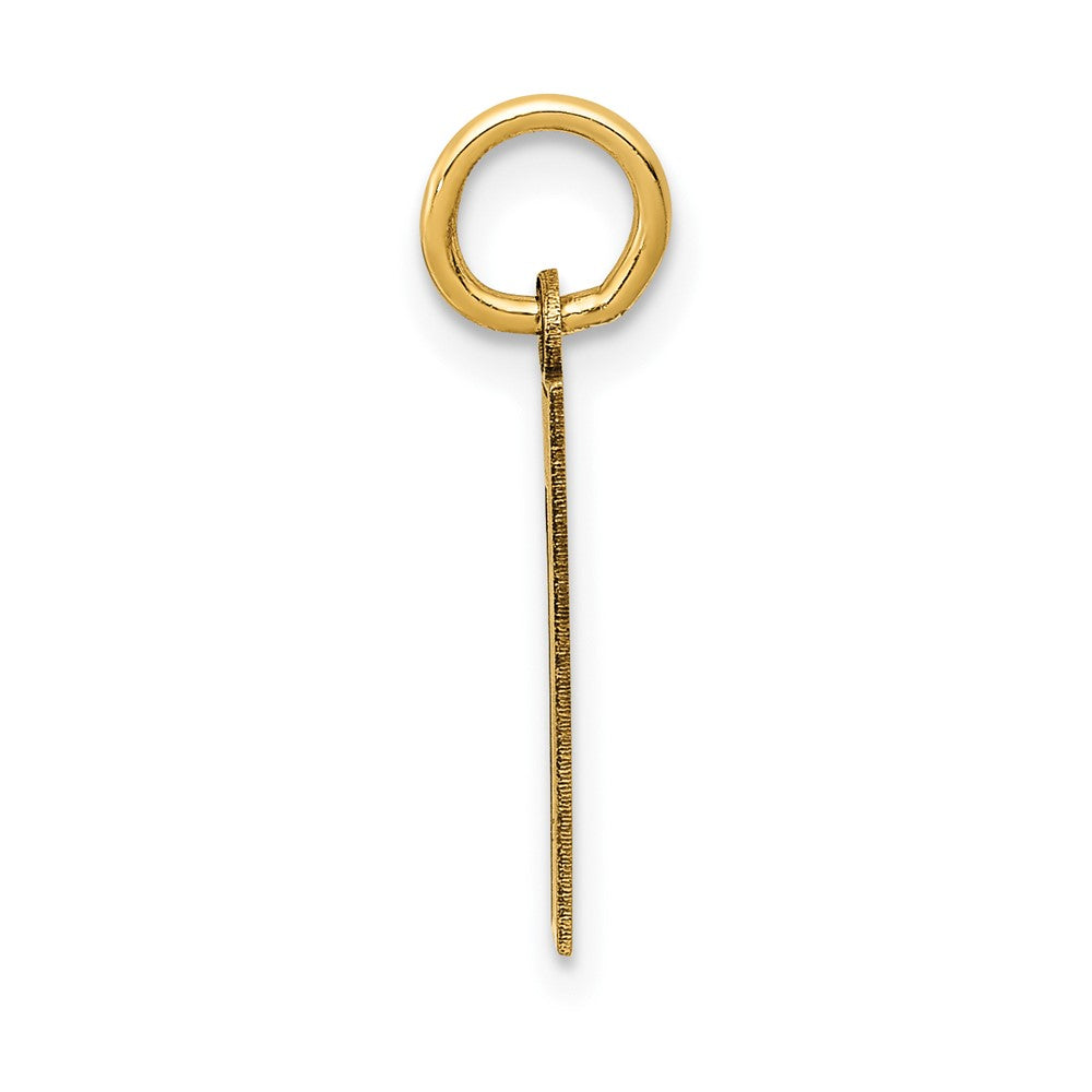 FJC Finejewelers 10 kt Yellow Gold Small Satin Number 1 Charm 18 x 4 mm