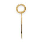 FJC Finejewelers 10 kt Yellow Gold Small Satin Number 2 Charm 18 x 7 mm