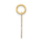 FJC Finejewelers 10 kt Yellow Gold Small Satin Number 3 Charm 18 x 7 mm