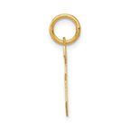 FJC Finejewelers 10 kt Yellow Gold Small Satin Number 5 Charm 18 x 7 mm