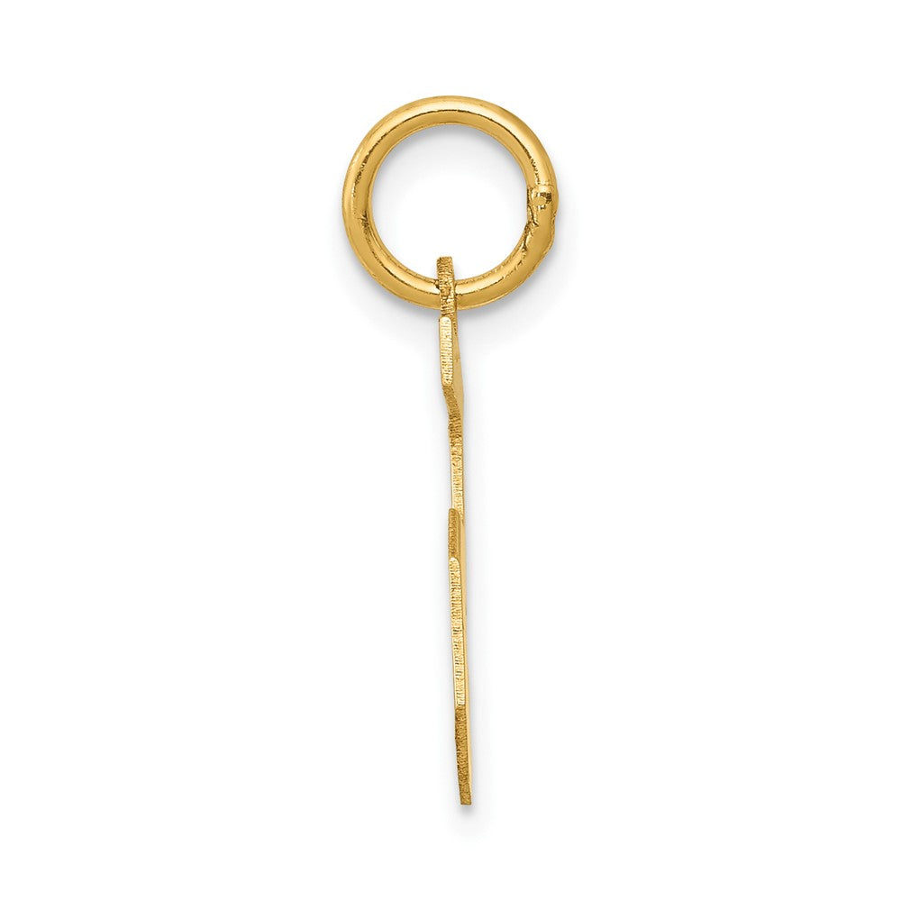 FJC Finejewelers 10 kt Yellow Gold Small Satin Number 5 Charm 18 x 7 mm