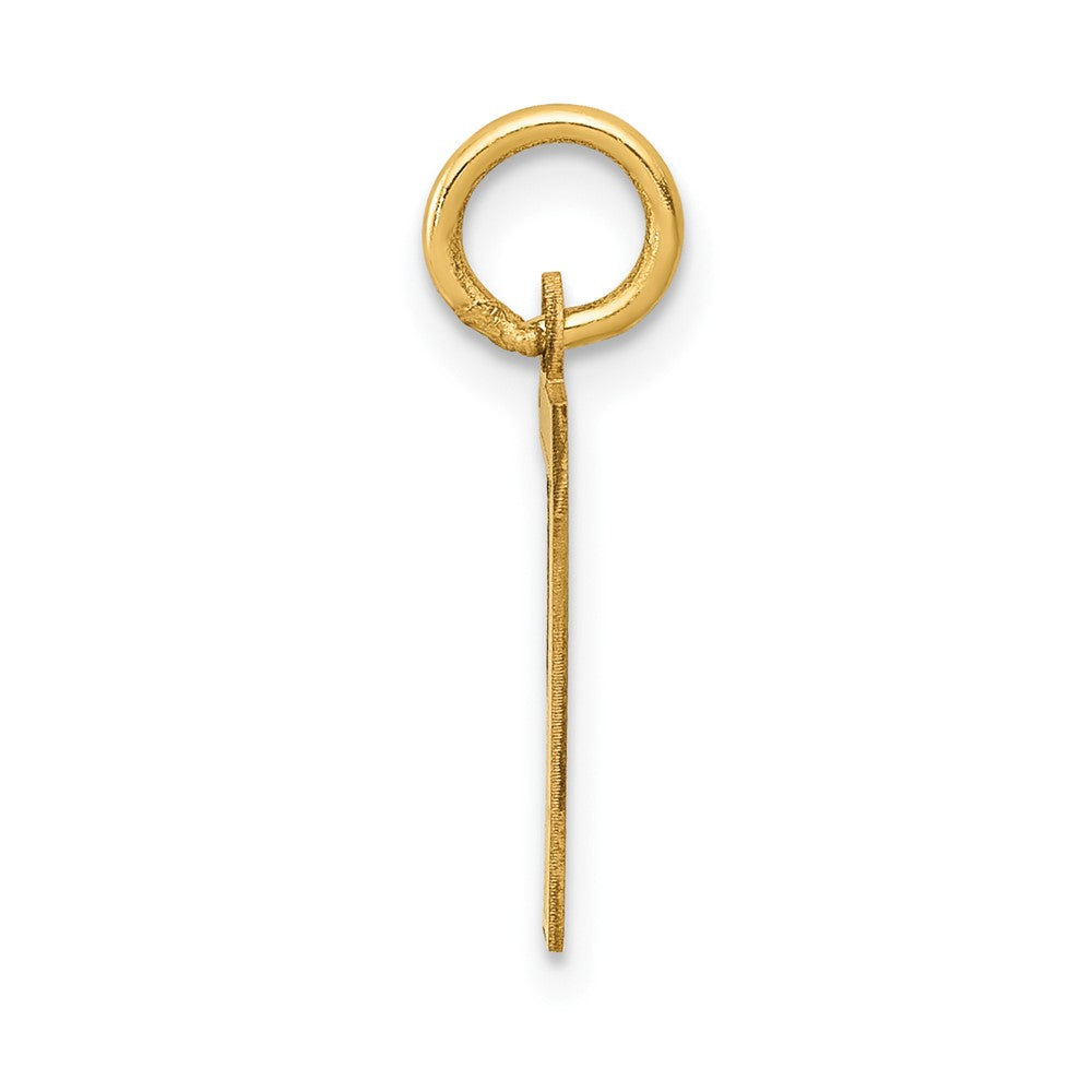 FJC Finejewelers 10 kt Yellow Gold Small Satin Number 7 Charm 18 x 7 mm