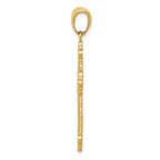 FJC Finejewelers 10 kt Yellow Gold Fleur De Lis Cross Charm 36 x 19 mm