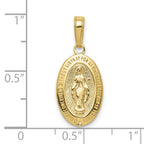 FJC Finejewelers 10 kt Yellow Gold Miraculous Medal Charm 24 x 11 mm