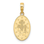 FJC Finejewelers 10 kt Yellow Gold Miraculous Medal Charm 24 x 11 mm