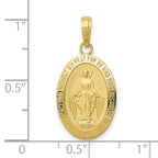 FJC Finejewelers 10 kt Yellow Gold Miraculous Medal Charm 27 x 12 mm