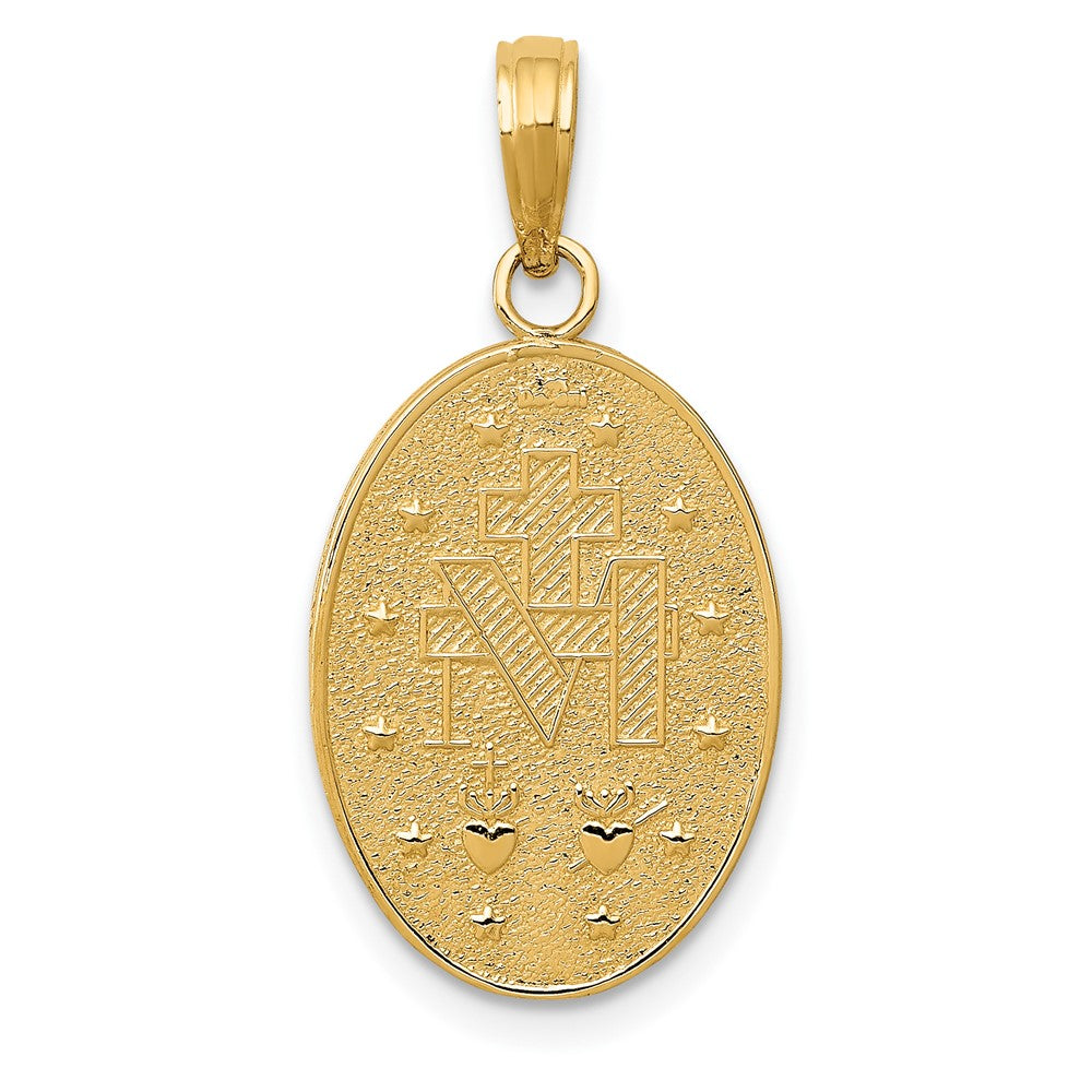FJC Finejewelers 10 kt Yellow Gold Miraculous Medal Charm 27 x 12 mm