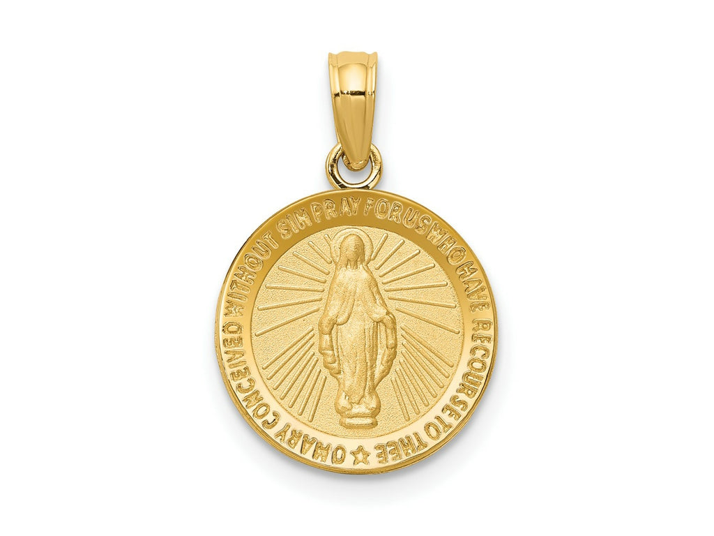 FJC Finejewelers 10 kt Yellow Gold Miraculous Medal Charm 20 x 12 mm