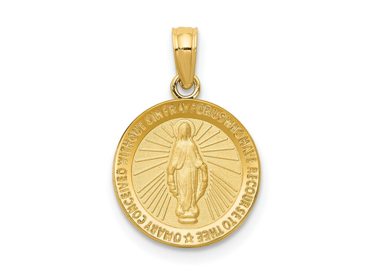 FJC Finejewelers 10 kt Yellow Gold Miraculous Medal Charm 20 x 12 mm