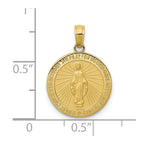 FJC Finejewelers 10 kt Yellow Gold Miraculous Medal Charm 23 x 14 mm