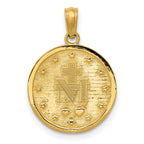 FJC Finejewelers 10 kt Yellow Gold Miraculous Medal Charm 23 x 14 mm