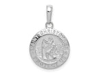 FJC Finejewelers 10 kt White Gold Themed Saint Christopher Medal Charm 21.45 mm x 14.64 mm