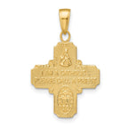 FJC Finejewelers 10 kt Yellow Gold 4-Way Medal Charm 29 x 19 mm