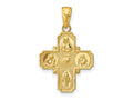 FJC Finejewelers 10 kt Yellow Gold 4-Way Medal Charm 29 x 19 mm
