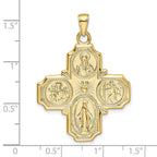 FJC Finejewelers 10 kt Yellow Gold Four-Way Medal Charm 41 x 29 mm