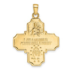 FJC Finejewelers 10 kt Yellow Gold Four-Way Medal Charm 41 x 29 mm