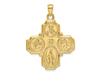 FJC Finejewelers 10 kt Yellow Gold Four-Way Medal Charm 41 x 29 mm