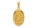 FJC Finejewelers 10 kt Yellow Gold Saint Christopher Medal Charm 31 x 14 mm