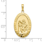 FJC Finejewelers 10 kt Yellow Gold Saint Christopher Medal Charm 36 x 16 mm