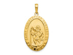 FJC Finejewelers 10 kt Yellow Gold Saint Christopher Medal Charm 36 x 16 mm