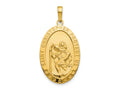 FJC Finejewelers 10 kt Yellow Gold Saint Christopher Medal Charm 36 x 16 mm