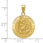 FJC Finejewelers 10 kt Yellow Gold Saint Christopher Medal Charm 28 x 19 mm