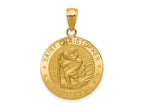 FJC Finejewelers 10 kt Yellow Gold Saint Christopher Medal Charm 28 x 19 mm