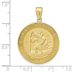 FJC Finejewelers 10 kt Yellow Gold Saint Christopher Medal Charm 36 x 26 mm