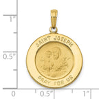 FJC Finejewelers 10 kt Yellow Gold Saint Joseph Medal Charm 29 x 19 mm