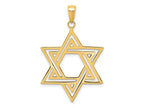 FJC Finejewelers 10 kt Yellow Gold Solid Polished Star of David Charm 38 x 23 mm