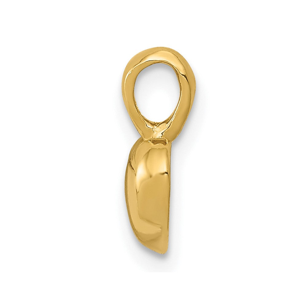 FJC Finejewelers 10 kt Yellow Gold Polished 3D Puffed Heart Charm 12 x 7 mm