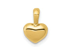 FJC Finejewelers 10 kt Yellow Gold Polished 3D Puffed Heart Charm 12 x 7 mm