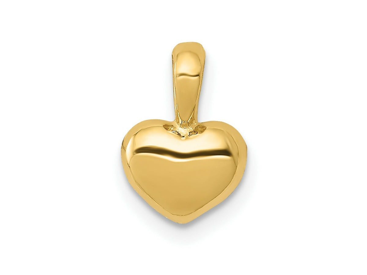 FJC Finejewelers 10 kt Yellow Gold Polished 3D Puffed Heart Charm 12 x 7 mm