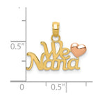 FJC Finejewelers 10 kt Two Tone Gold Two-Tone We Love Nana Charm 16 x 16 mm