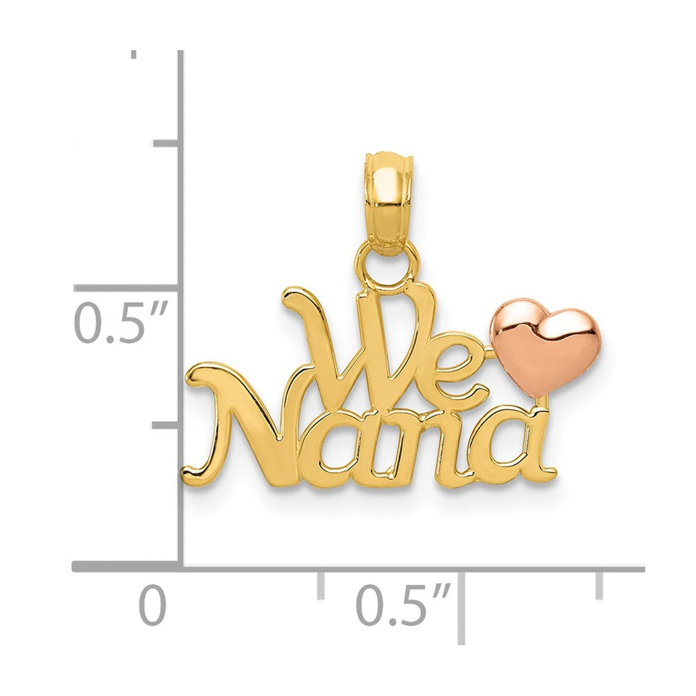 FJC Finejewelers 10 kt Two Tone Gold Two-Tone We Love Nana Charm 16 x 16 mm
