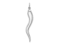 FJC Finejewelers 10 kt White Gold Themed Solid Polished 3-Dimensional Large Italian Horn Charm 40 mm x 5 mm