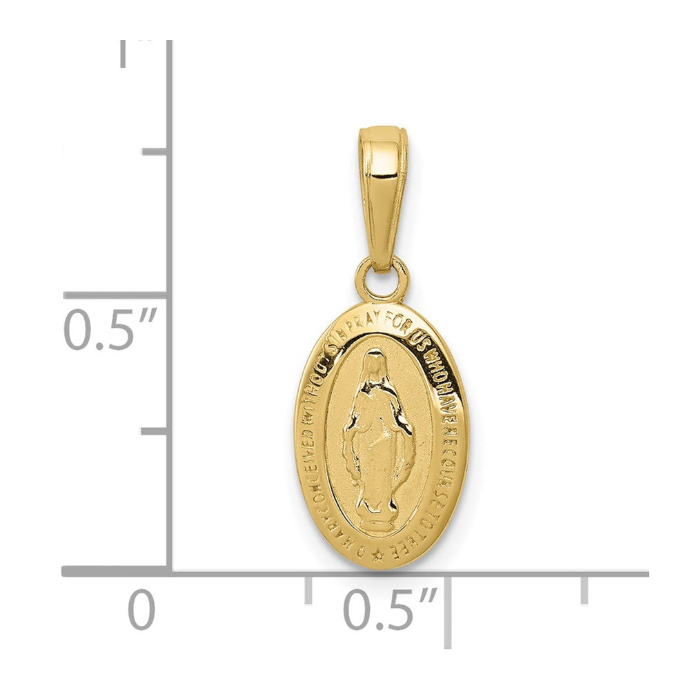 FJC Finejewelers 10 kt Yellow Gold Miraculous Medal Charm 20 x 7 mm