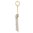 FJC Finejewelers 10 kt Two Tone Gold INRI Crucifix Charm 47 x 24 mm