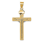 FJC Finejewelers 10 kt Two Tone Gold INRI Crucifix Charm 47 x 24 mm