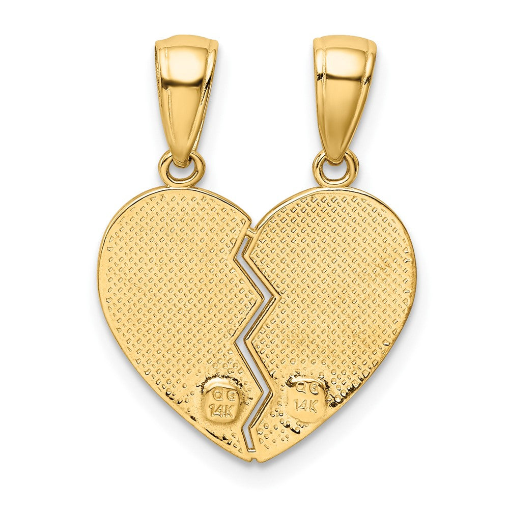 FJC Finejewelers 10 kt Yellow Gold Big Sister/Little Sister Break-apart Charm 20 x 15 mm
