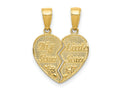 FJC Finejewelers 10 kt Yellow Gold Big Sister/Little Sister Break-apart Charm 20 x 15 mm