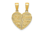 FJC Finejewelers 10 kt Yellow Gold Big Sister/Little Sister Break-apart Charm 20 x 15 mm