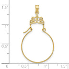 FJC Finejewelers 10 kt Yellow Gold Filigree Charm Holder 30 x 22 mm