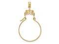 FJC Finejewelers 10 kt Yellow Gold Filigree Charm Holder 30 x 22 mm