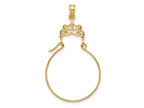 FJC Finejewelers 10 kt Yellow Gold Filigree Charm Holder 30 x 22 mm