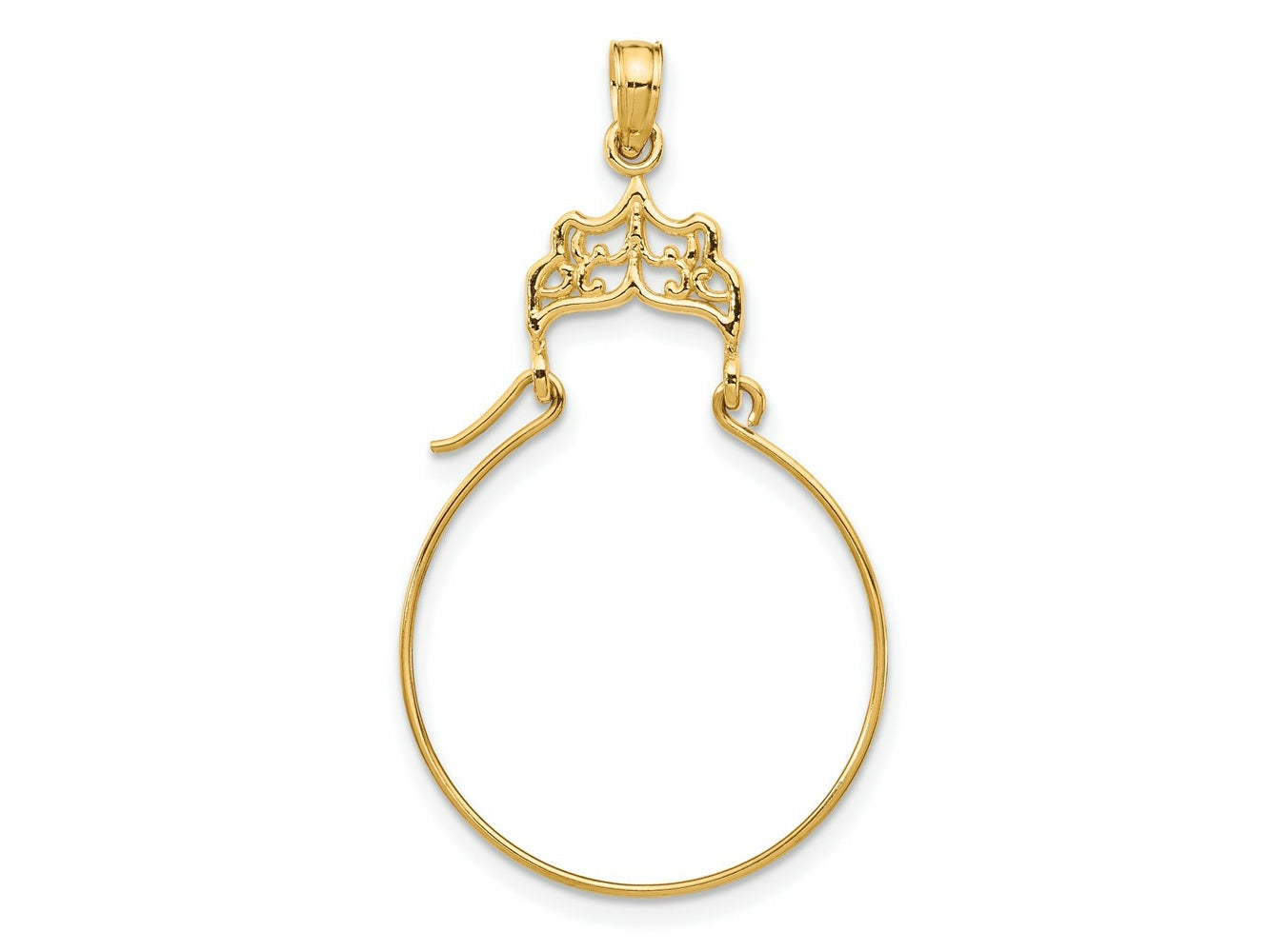 FJC Finejewelers 10 kt Yellow Gold Filigree Charm Holder 30 x 22 mm